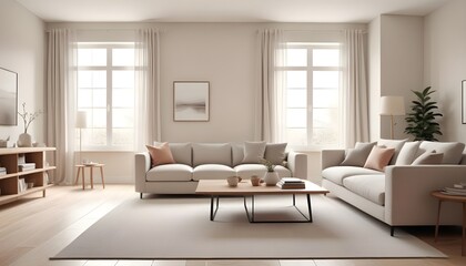 Fototapeta premium white and gold theme modern interior