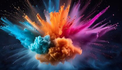 explosion de poudre de peinture 