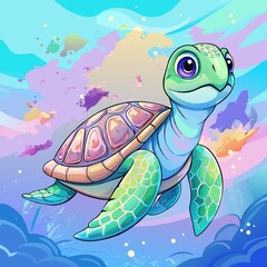 Fototapeta premium turtle in the sea