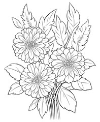 spring flowers coloring pages