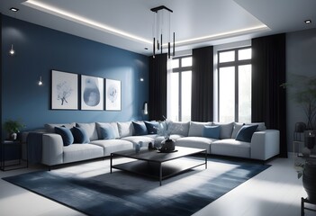 white and gold theme modern interior