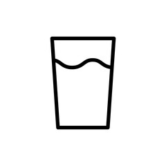 Glass of Water Icon for Hydration, Health Tips, and Beverage Choices Illustrations