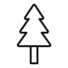 Fir Tree Icon for Evergreen Forests, Christmas Themes, and Natural Landscapes Graphics