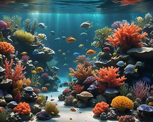 coral reef and fishes