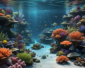 coral reef and fishes
