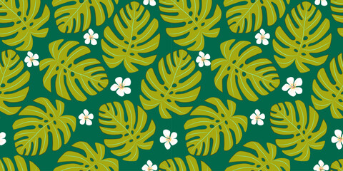 Modern colorful tropical pattern with . Cute botanical abstract contemporary seamless pattern with exotic plants. Hand drawn unique print for wrapping paper, fabric print, wallpaper.