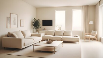 white and gold theme modern interior