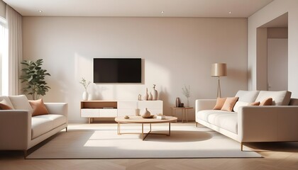 white and gold theme modern interior