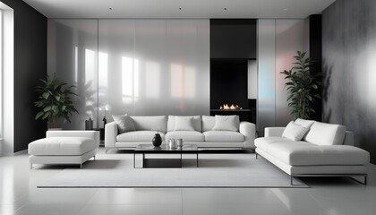 Fototapeta premium white and gold theme modern interior