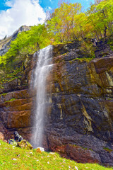 Die Seealp am Seealpsee im Alpsteingebirge, Kanton Appenzell Innerrhoden (Schweiz)