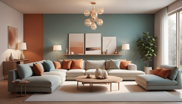 white and gold theme modern interior