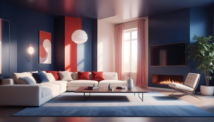 white and gold theme modern interior