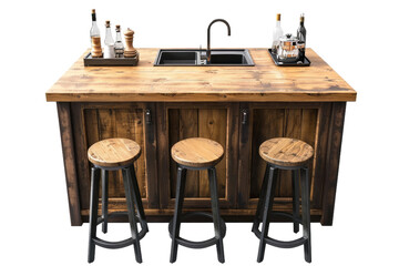 Sleek Kitchen Island with Bar Seating