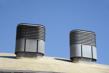 Ventilation on the top of the  modern building.