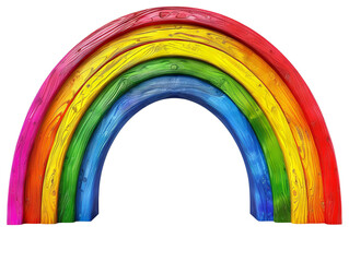 Fototapeta premium A vibrant rainbow painted in bold strokes, radiating optimism and joy. The colors are rich and saturated, creating a visually striking image.