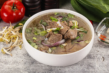 Vietnamese cuisine - Pho Bo soup with beef