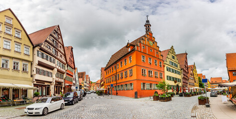 Naklejka premium Weinmarkt in Dinkelsbühl in Mittelfranken