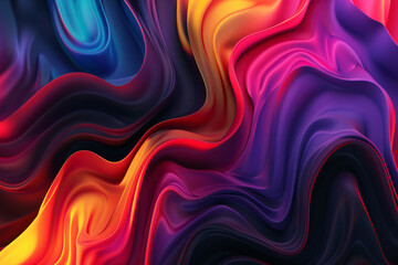 Fototapeta premium abstract dark background with flowing colouful wave