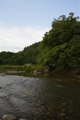 山中に流れる清らかな川。