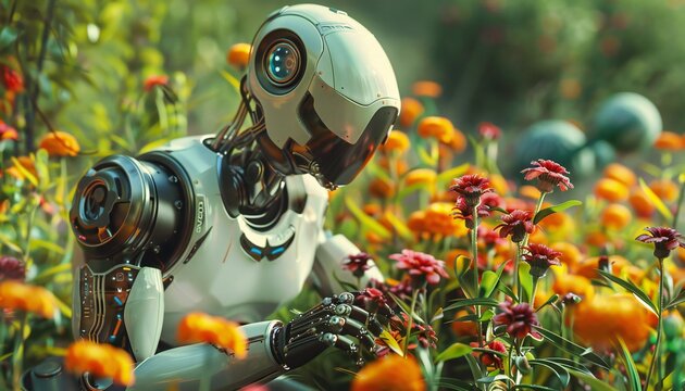 Robot gardener in harmony with nature