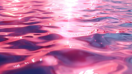 Pink Light Reflections on Rippling Water, Abstract, Daroonwan