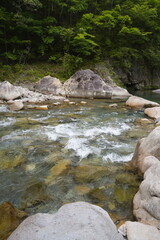 山中に流れる清らかな川。