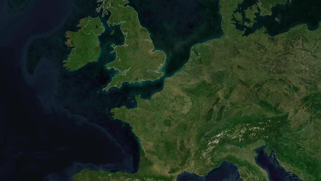 Zoom to Cities from Space United Kingdom Ealing