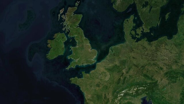 Zoom to Cities from Space United Kingdom Middlesbrough