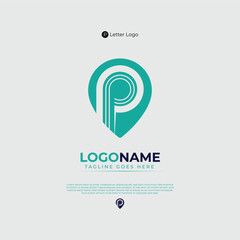 Fototapeta premium P Letter Logo Design