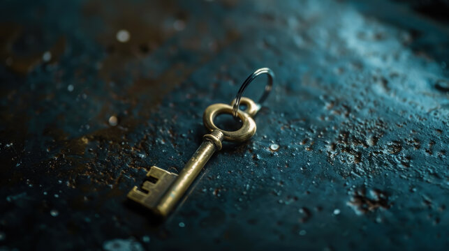 Encryption Key Secure Connection, Realistic Technology Concept Photo