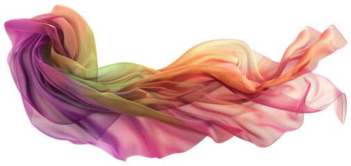 Fototapeta premium Abstract swirling colorful fabric with soft, flowing lines.