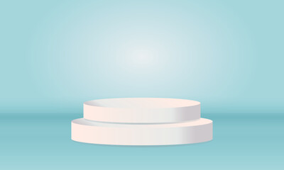 水色背景　台座