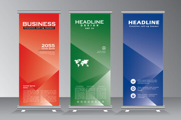 roll up banner, brochure, flyer, banner design, industrial, company, template, vector, abstract, line pattern background, modern x-banner, pull-up banner, 