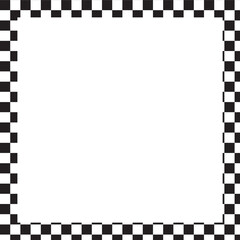 Rectangle frame with checkered print on borders.eps10