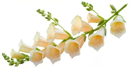 realistic fox glove flowers isolated on white high resolution png clipart