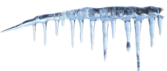 Icicle with a dark background.