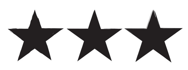 Retro abstract illustration with star brush. Black star brush in trendy style. Vector illustration. stock image.