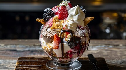 Ice cream sundae deluxe