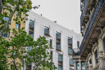 Modern architecture in Barcelona, Spain, Europe