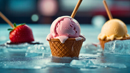 Ice cream so frozen, that its dish will be a real refreshment on summer days.