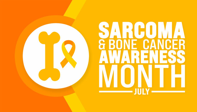 July is Sarcoma and Bone Cancer Awareness Month background template. Holiday concept. use to background, banner, placard, card, and poster design template with text inscription and standard color.