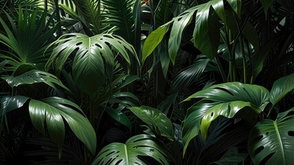 Tropical leaves wallpaper, Tropical Landscape Wallpaper realistic