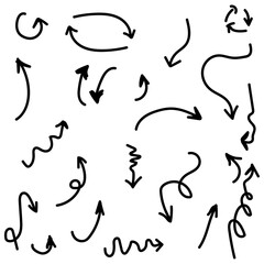 hand drawn arrow doodles