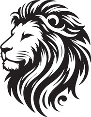 A Lion head vector-style art illustrator
