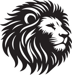 A Lion head vector-style art illustrator