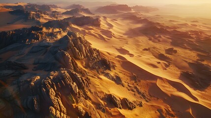 Sprawling desert with sand dunes image