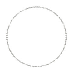 Circumscribed Strength. D render showcases a captivating design: sharp-tipped metal chains forming a perfectly circumscribed circular frame (transparent PNG).