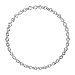 Sharp Precision: Metal Chain Frame. 3D illustration showcases a captivating frame formed by sharp-tipped metal chains with incredible precision. Ideal for modern art with a focus on detail.