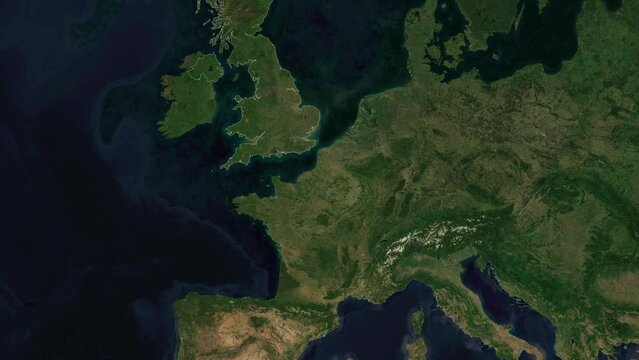Zoom to Cities from Space United Kingdom Croydon