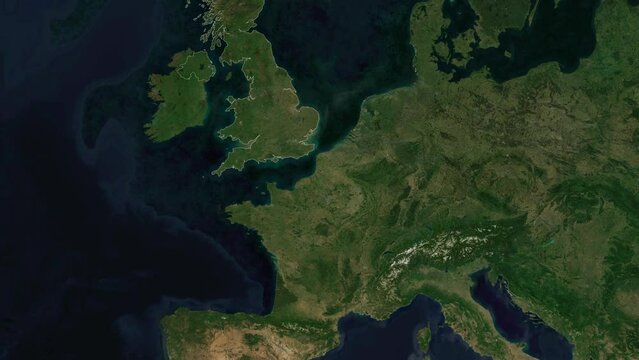 Zoom to Cities from Space United Kingdom Barking and Dagenham